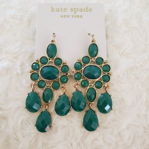 BNWOT Kate Spade ♠️  Dangle Earrings Teal Green